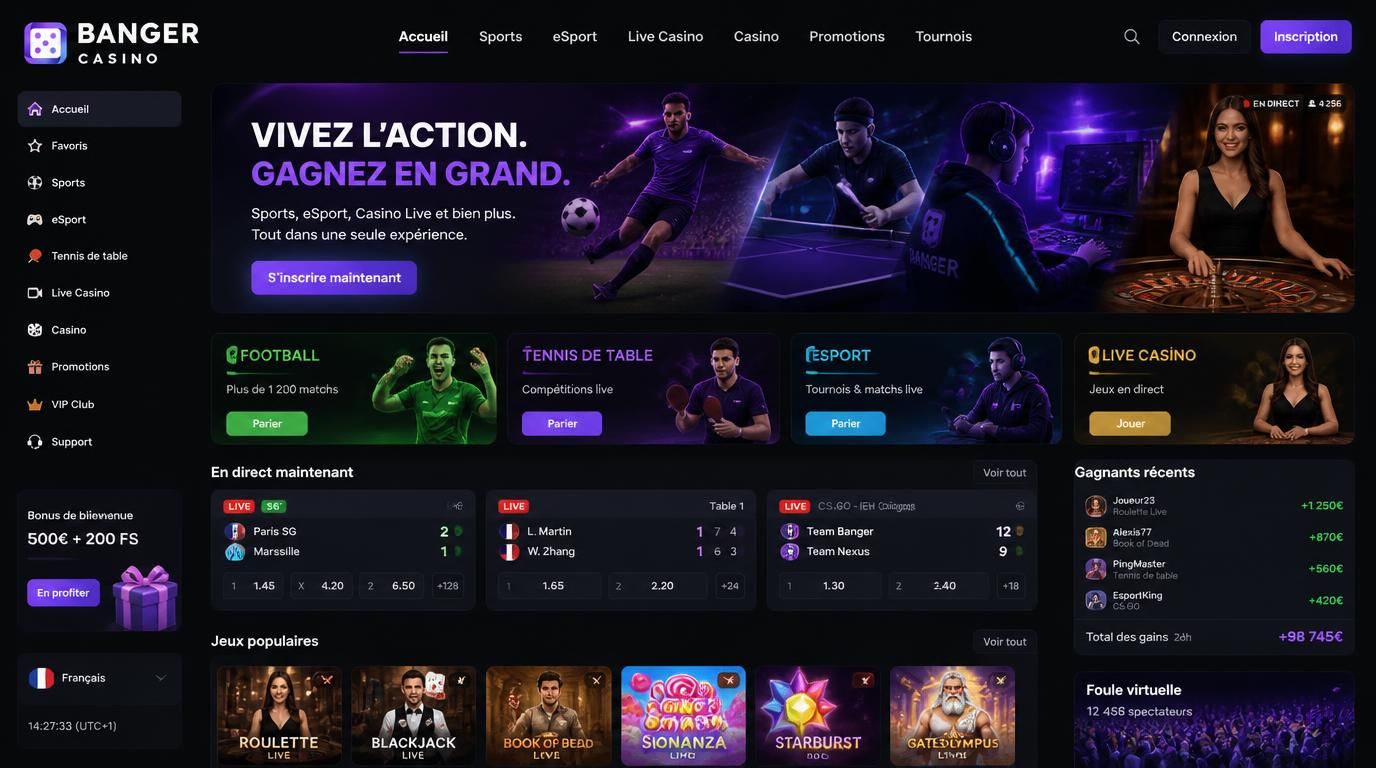 Ambiance dynamique de sport et live