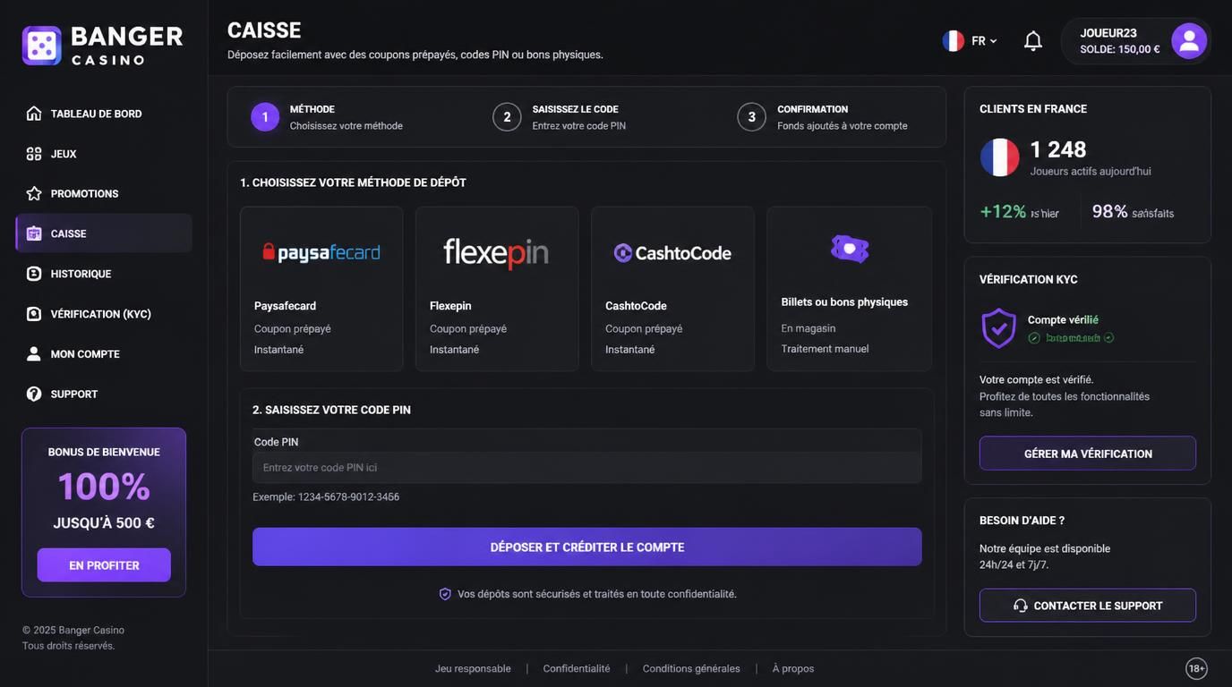 Vouchers prépayés avec éléments de sécurité pour Français